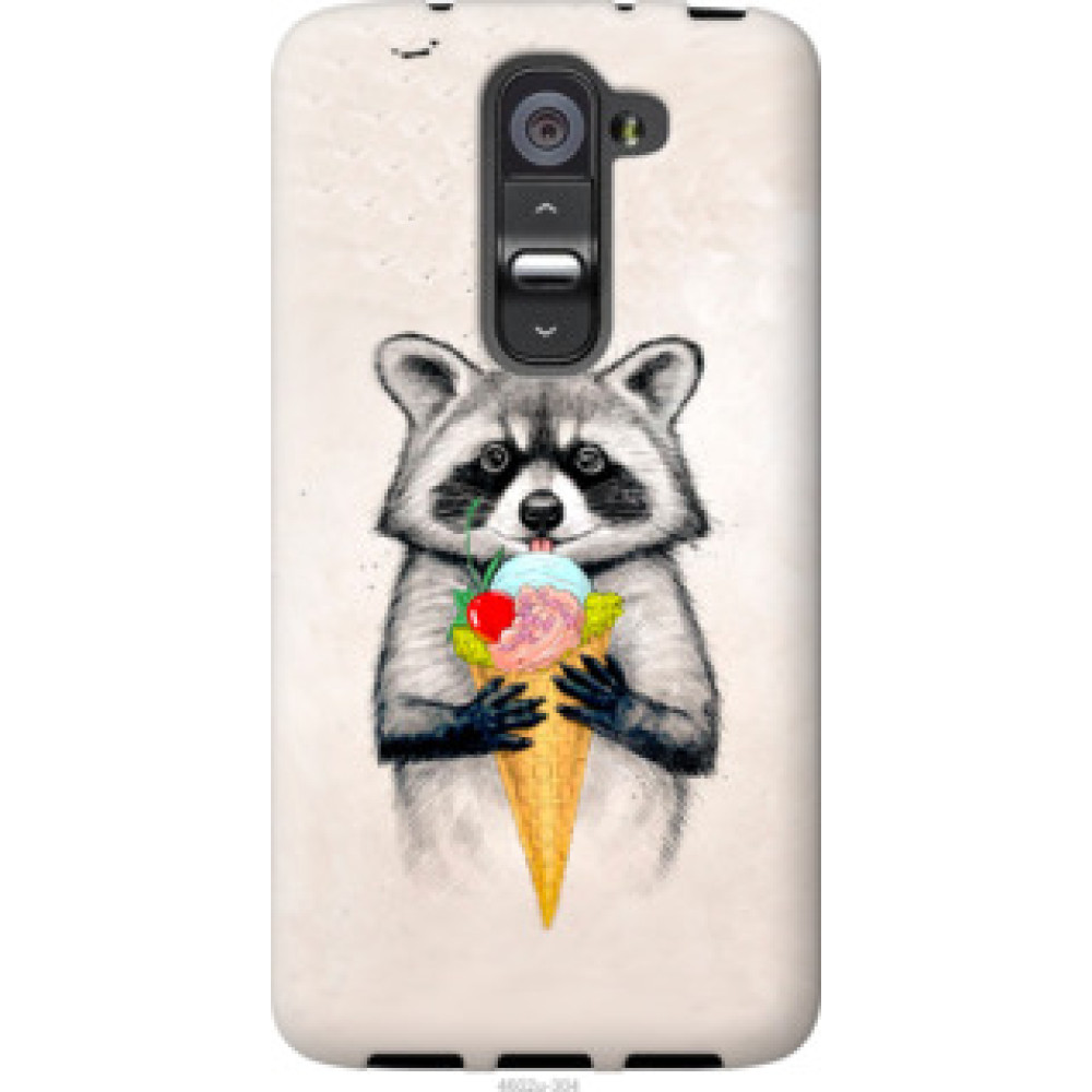 Чехол на LG G2 mini D618 Енотик с мороженым (4602u-304)