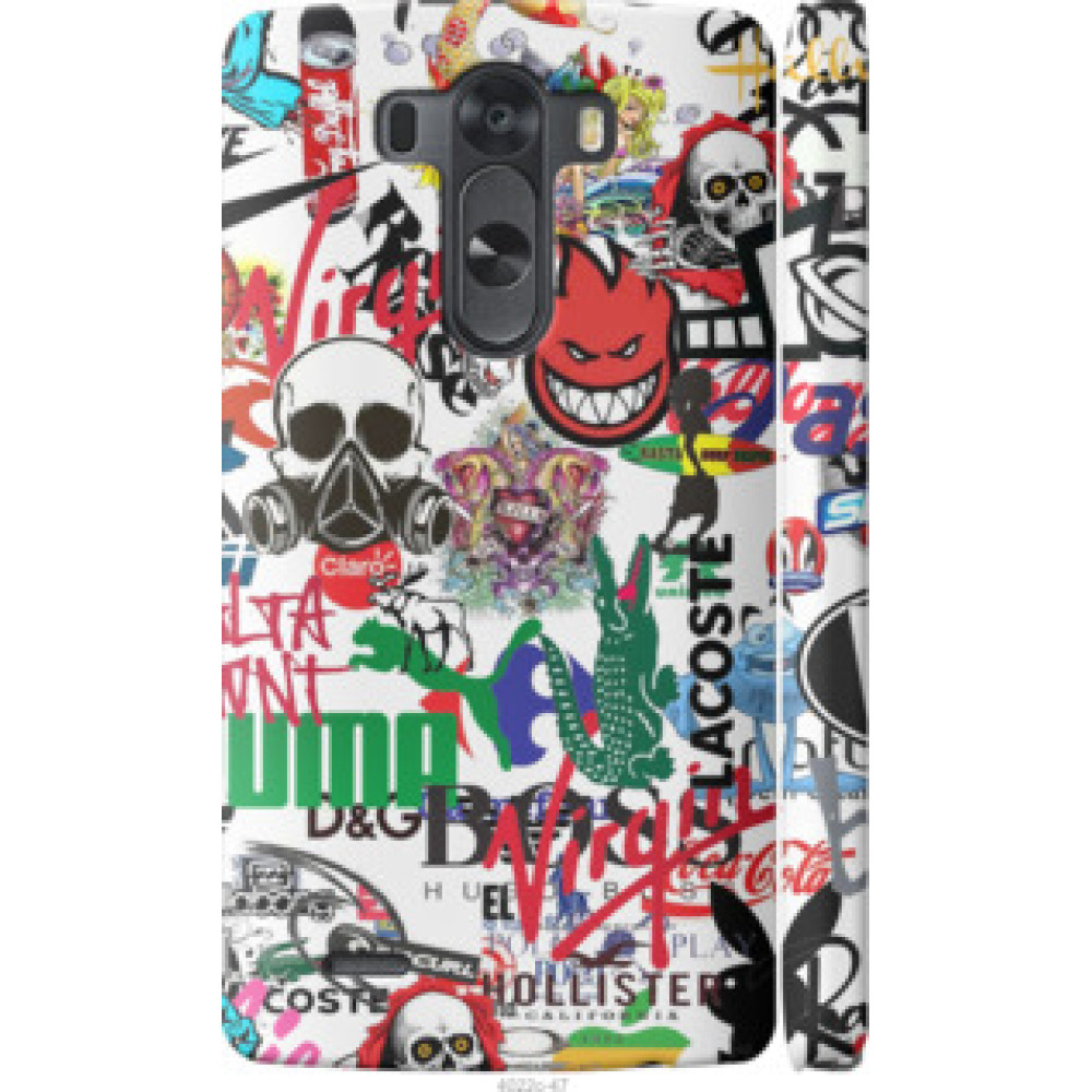 Чохол на LG G3 D855 Many different logos (4022c-47)