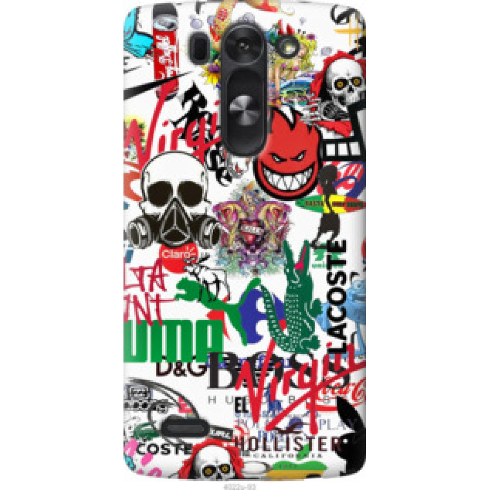 Чехол на LG G4 Stylus H540 Many different logos (4022u-242)