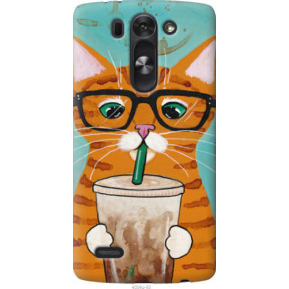 Чехол на LG G4 Stylus H540 Зеленоглазый кот в очках (4054u-242)