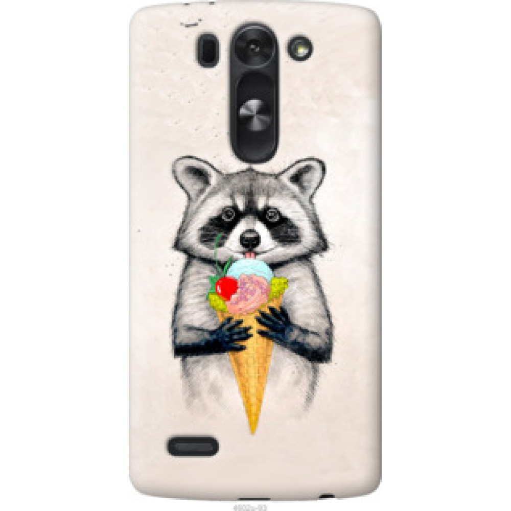 Чехол на LG G4 Stylus H540 Енотик с мороженым (4602u-242)