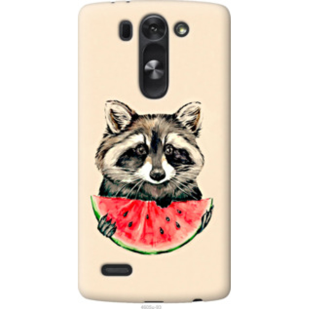 Чехол на LG G4 Stylus H540 Енотик с арбузом (4605u-242)