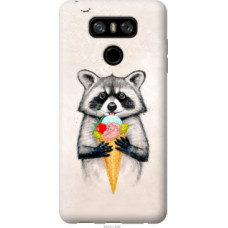 Чехол на LG G6 Енотик с мороженым (4602u-836)