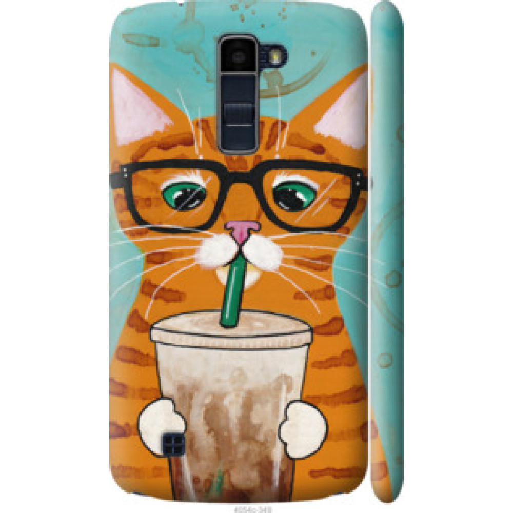 Чехол на LG K10 / K410 Зеленоглазый кот в очках (4054c-349)