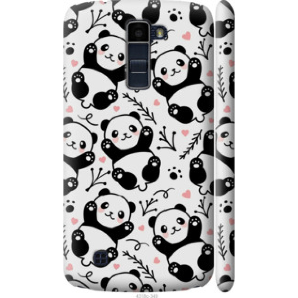 Чехол на LG K10 / K410 Панды (4318c-349)