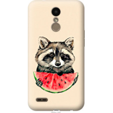Чехол на LG K10 2018 Енотик с арбузом (4605u-1382)