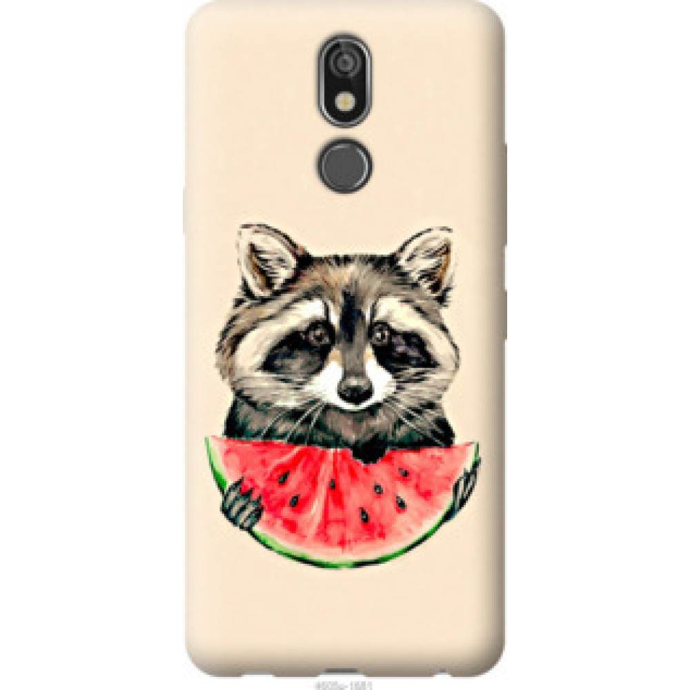 Чехол на LG K40 Енотик с арбузом (4605u-1681)