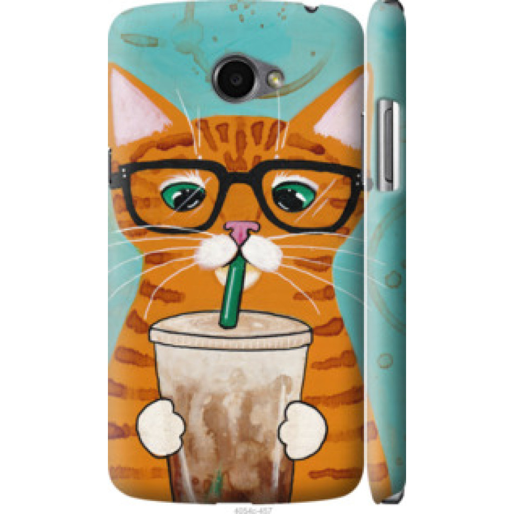 Чехол на LG K5 X220 Зеленоглазый кот в очках (4054c-457)