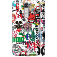 Чехол на LG K8 K350E Many different logos (4022c-297)