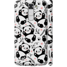 Чехол на LG K8 K350E Панды (4318c-297)