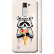 Чехол на LG K8 K350E Енотик с мороженым (4602c-297)