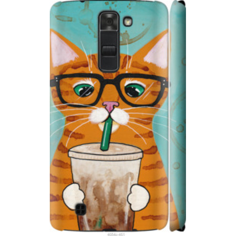 Чехол на LG K7 Зеленоглазый кот в очках (4054c-451)