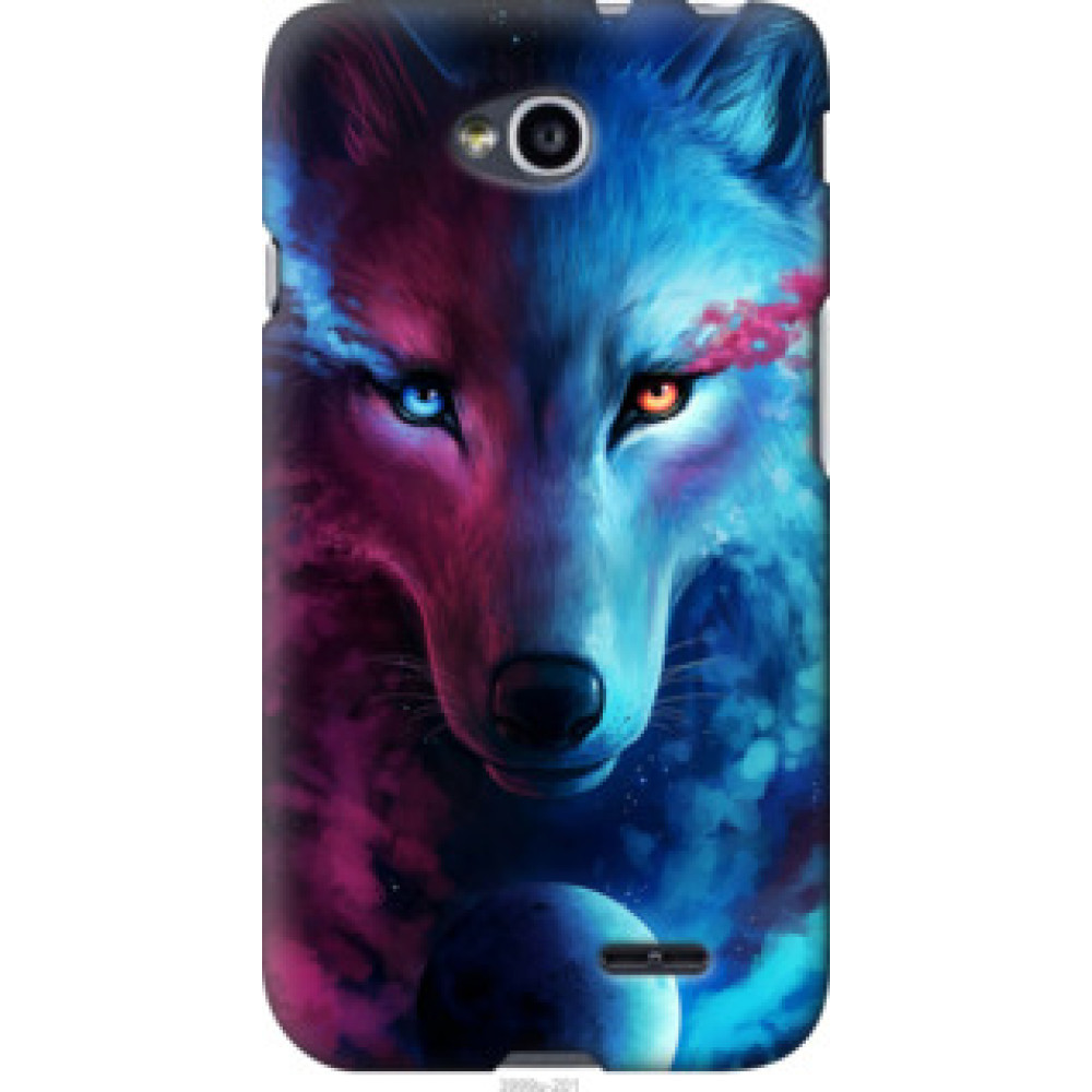 Чехол на LG L70 Dual D325 Арт-волк (3999u-201)