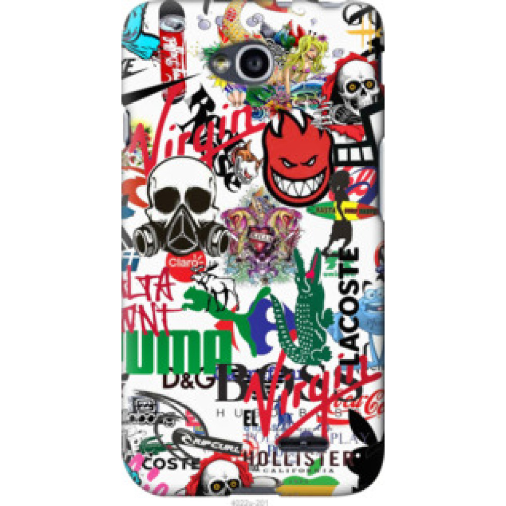 Чехол на LG L70 Dual D325 Many different logos (4022u-201)