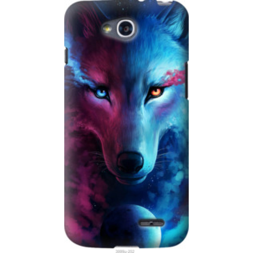 Чехол на LG L90 Dual D410 Арт-волк (3999u-202)