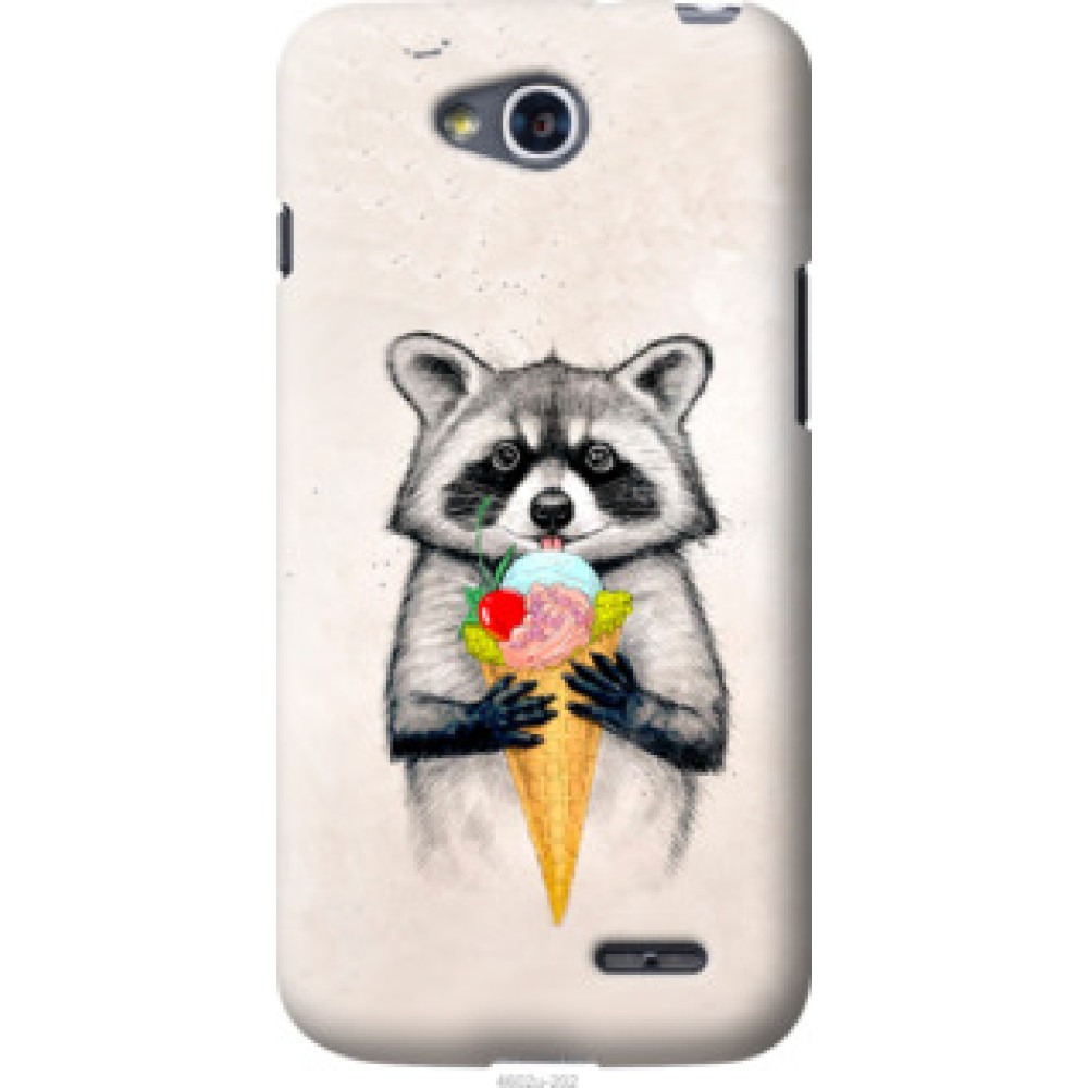 Чехол на LG L90 Dual D410 Енотик с мороженым (4602u-202)