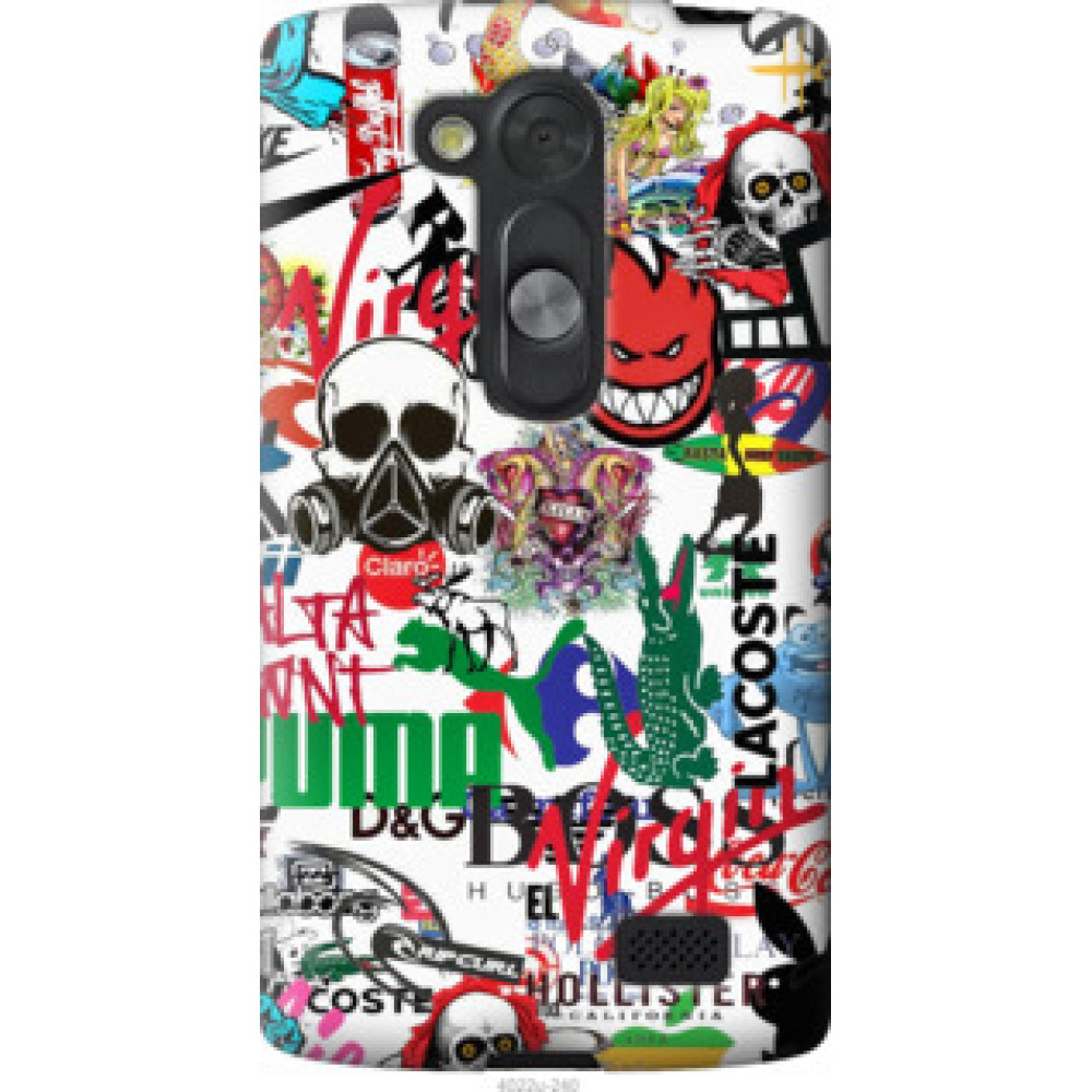 Чохол на LG L Fino D295 Many different logos (4022u-240)