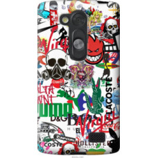 Чехол на LG L Fino D295 Many different logos (4022u-240)