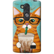 Чехол на LG L Fino D295 Зеленоглазый кот в очках (4054u-240)