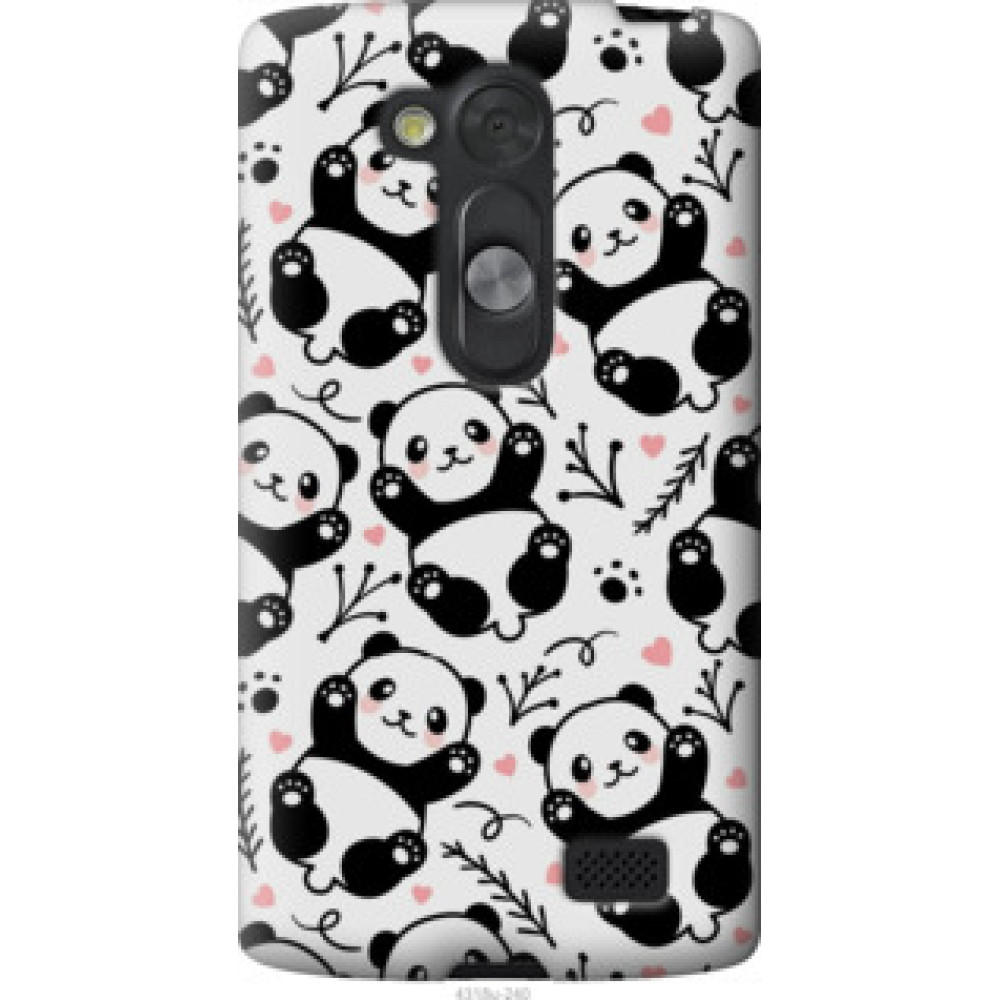 Чехол на LG L Fino D295 Панды (4318u-240)