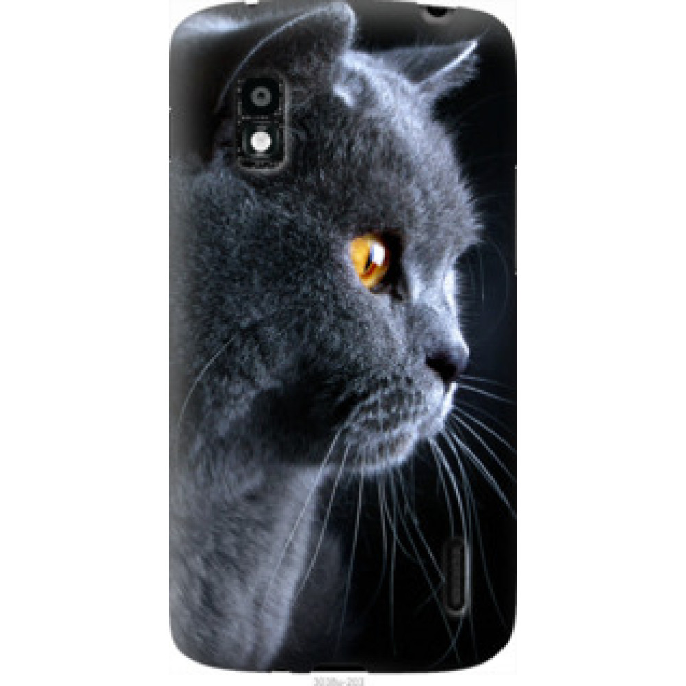 Чехол на LG Nexus 4 E960 Красивый кот (3038u-203)