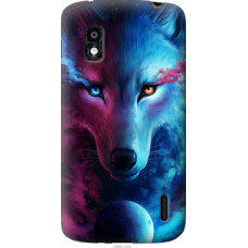 Чехол на LG Nexus 4 E960 Арт-волк (3999u-203)