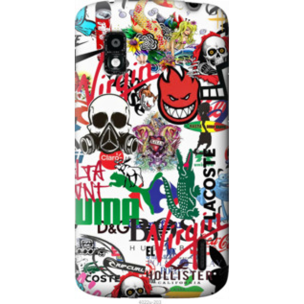 Чехол на LG Nexus 4 E960 Many different logos (4022u-203)