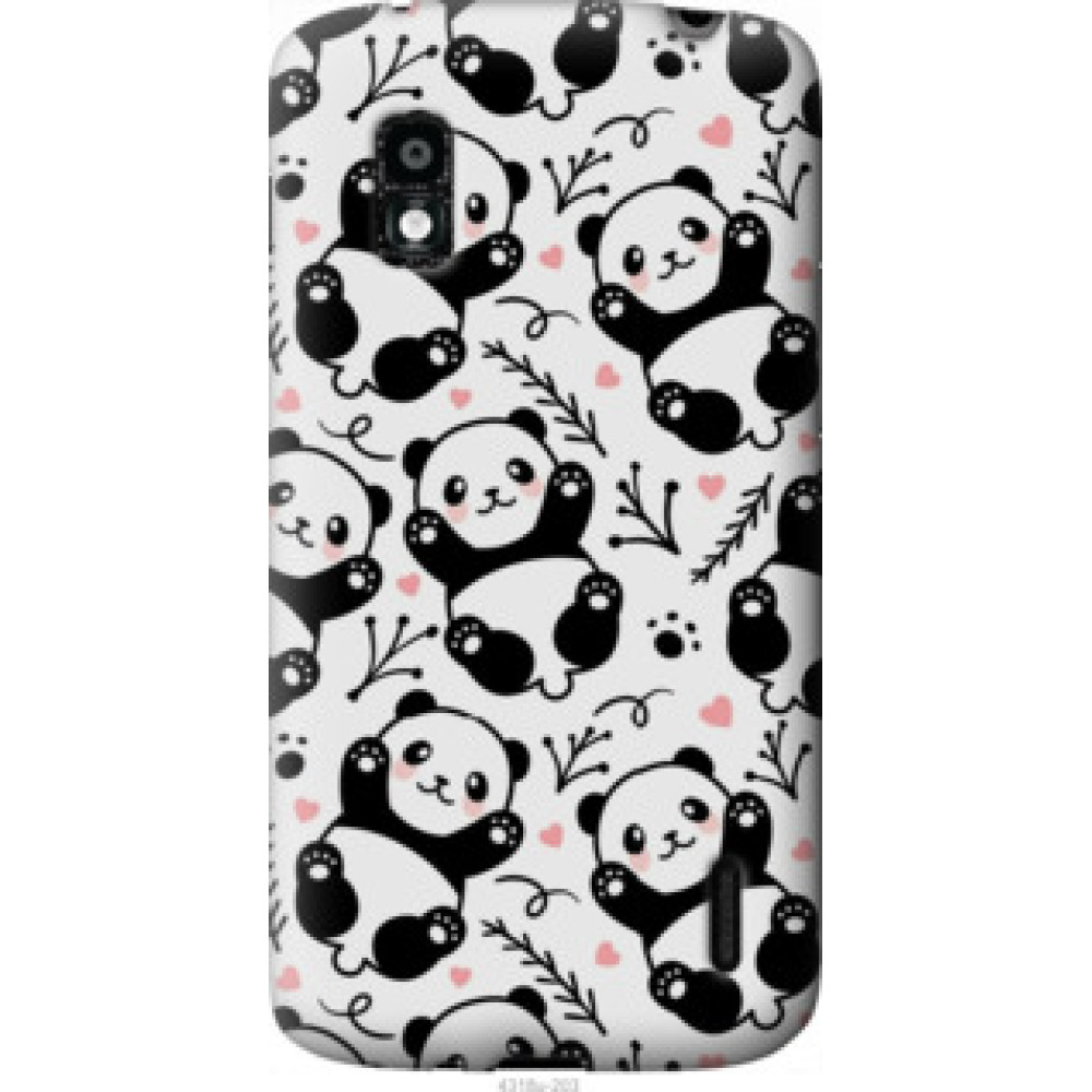 Чехол на LG Nexus 4 E960 Панды (4318u-203)