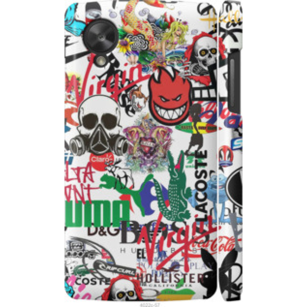 Чехол на LG Nexus 5 Many different logos (4022c-57)