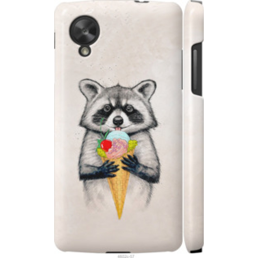 Чохол на LG Nexus 5 Енотик с мороженым (4602c-57)