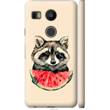 Чехол на LG Nexus 5X H791 Енотик с арбузом (4605c-150)