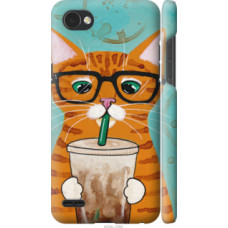 Чехол на LG Q6 Зеленоглазый кот в очках (4054c-1094)