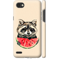 Чехол на LG Q6 Енотик с арбузом (4605c-1094)