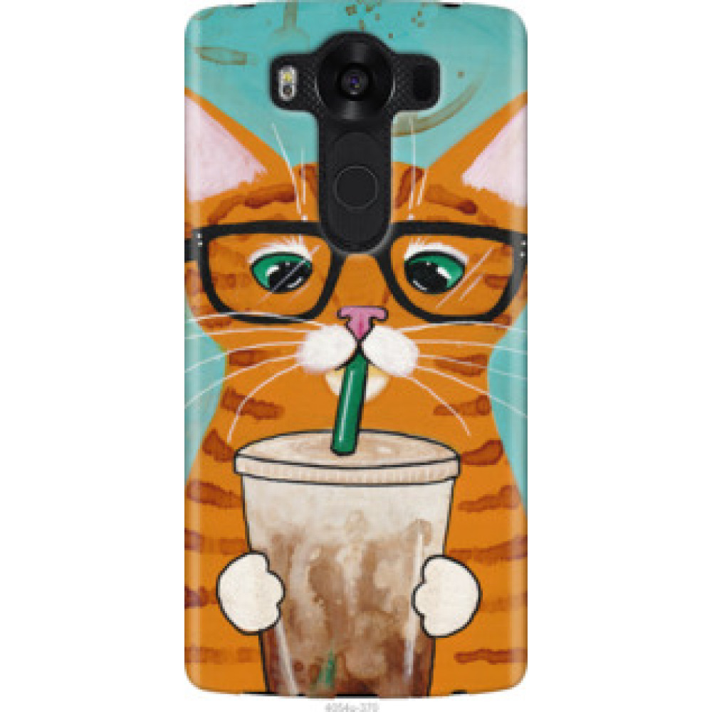 Чехол на LG V10 H962 Зеленоглазый кот в очках (4054u-370)