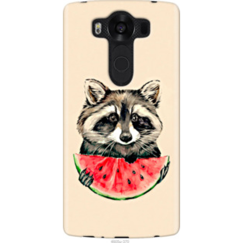 Чохол на LG V10 H962 Енотик с арбузом (4605u-370)