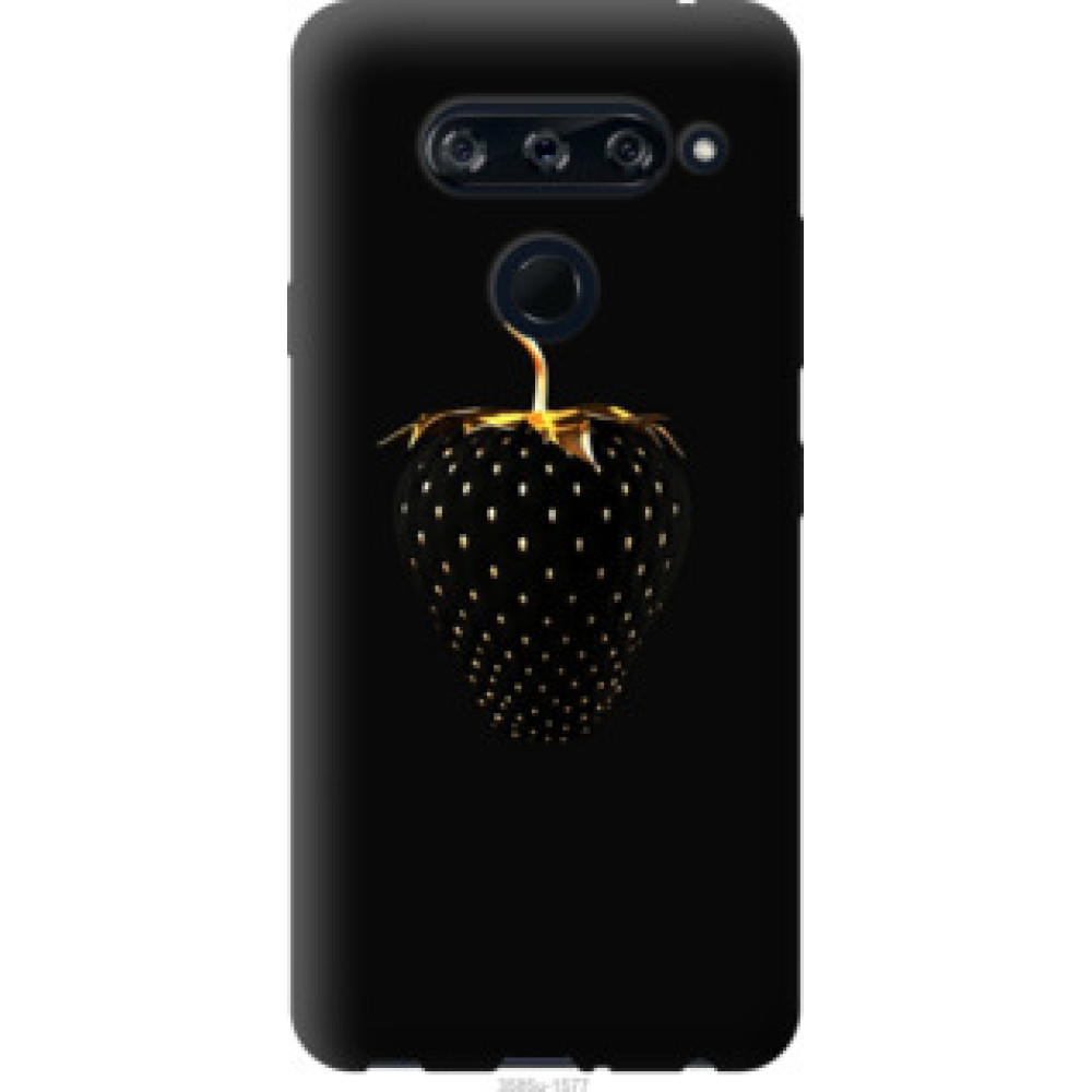 Чехол на LG V40 ThinQ Черная клубника (3585u-1577)