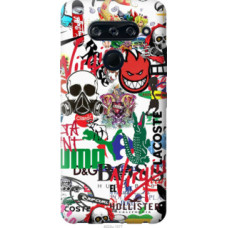 Чехол на LG V40 ThinQ Many different logos (4022u-1577)