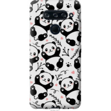 Чехол на LG V40 ThinQ Панды (4318u-1577)