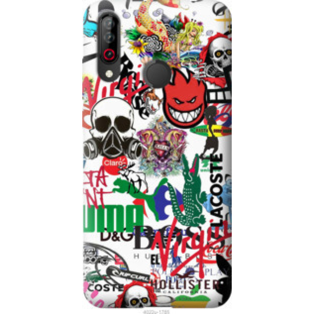 Чехол на LG W30 Many different logos (4022u-1785)