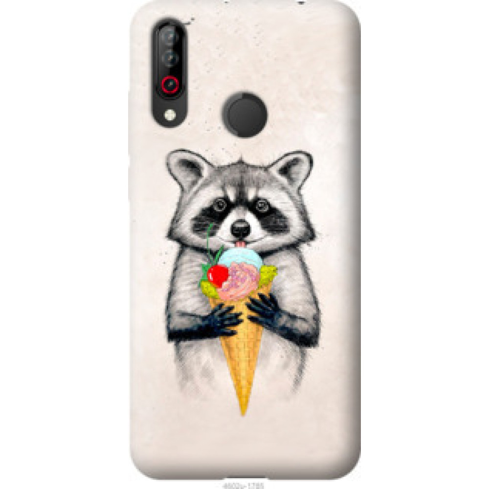 Чехол на LG W30 Енотик с мороженым (4602u-1785)
