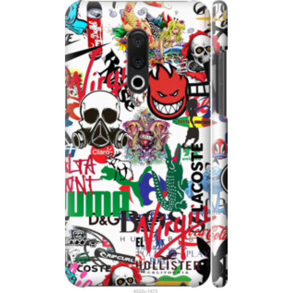 Чохол на Meizu 15 Plus Many different logos (4022c-1473)