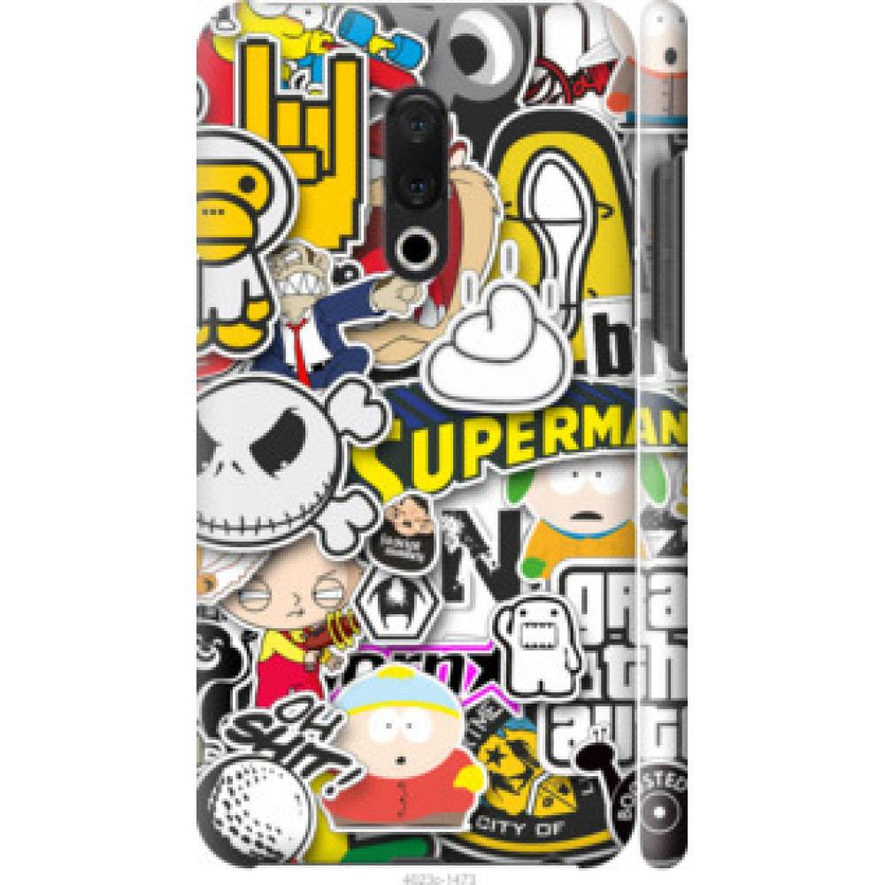 Чехол на Meizu 15 Plus Popular logos (4023c-1473)