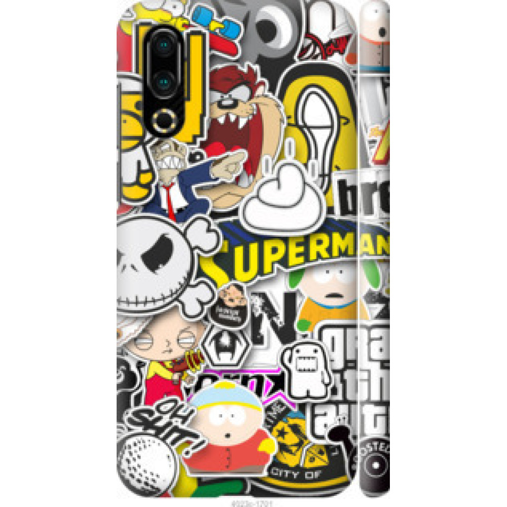 Чехол на Meizu 16S Popular logos (4023c-1701)