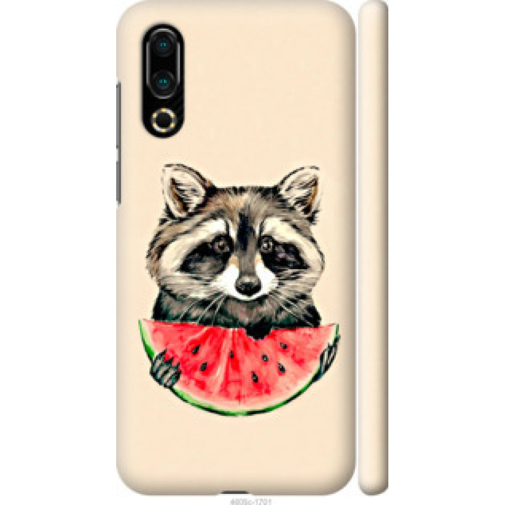 Чехол на Meizu 16S Енотик с арбузом (4605c-1701)