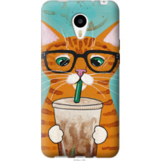 Чехол на Meizu M1/M1 mini Зеленоглазый кот в очках (4054u-188)