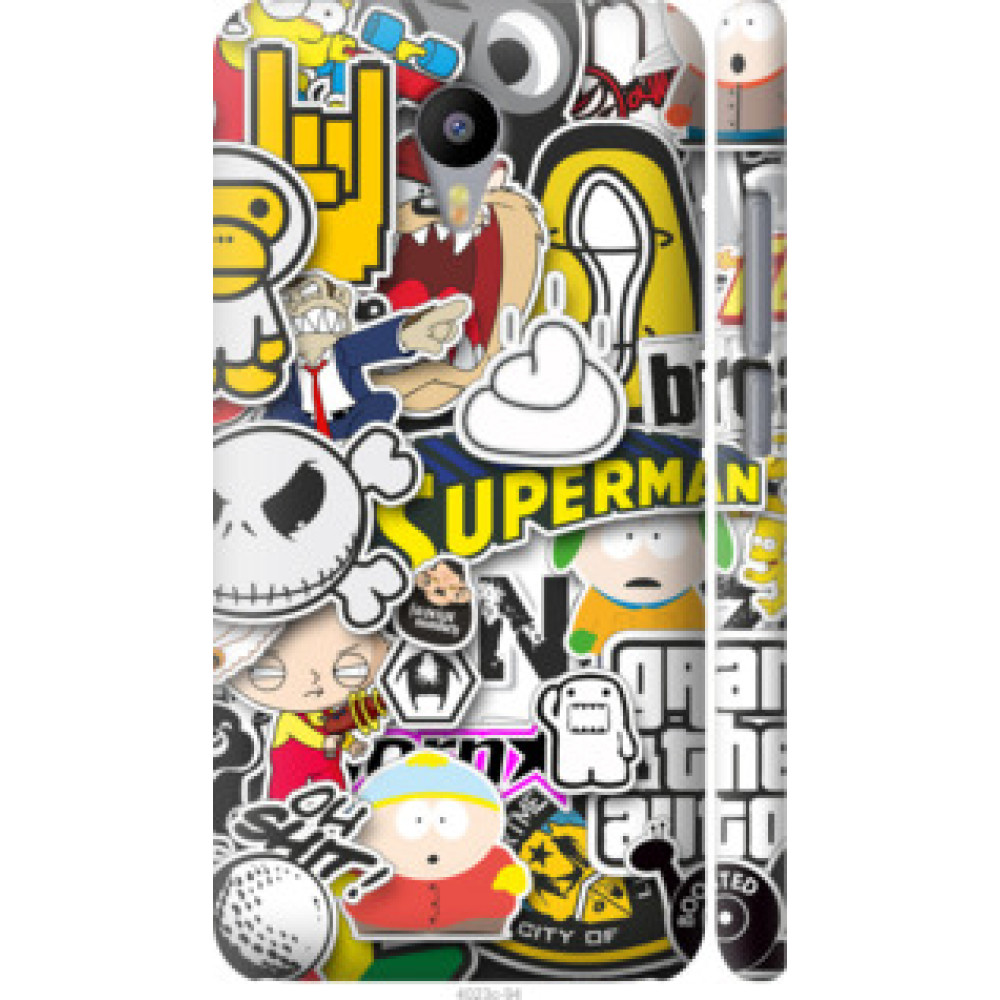 Чехол на Meizu M2 Note Popular logos (4023c-94)