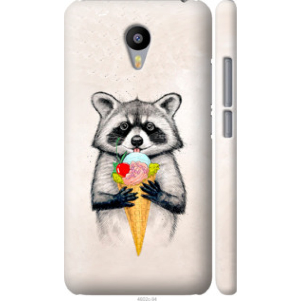 Чехол на Meizu M2 Note Енотик с мороженым (4602c-94)