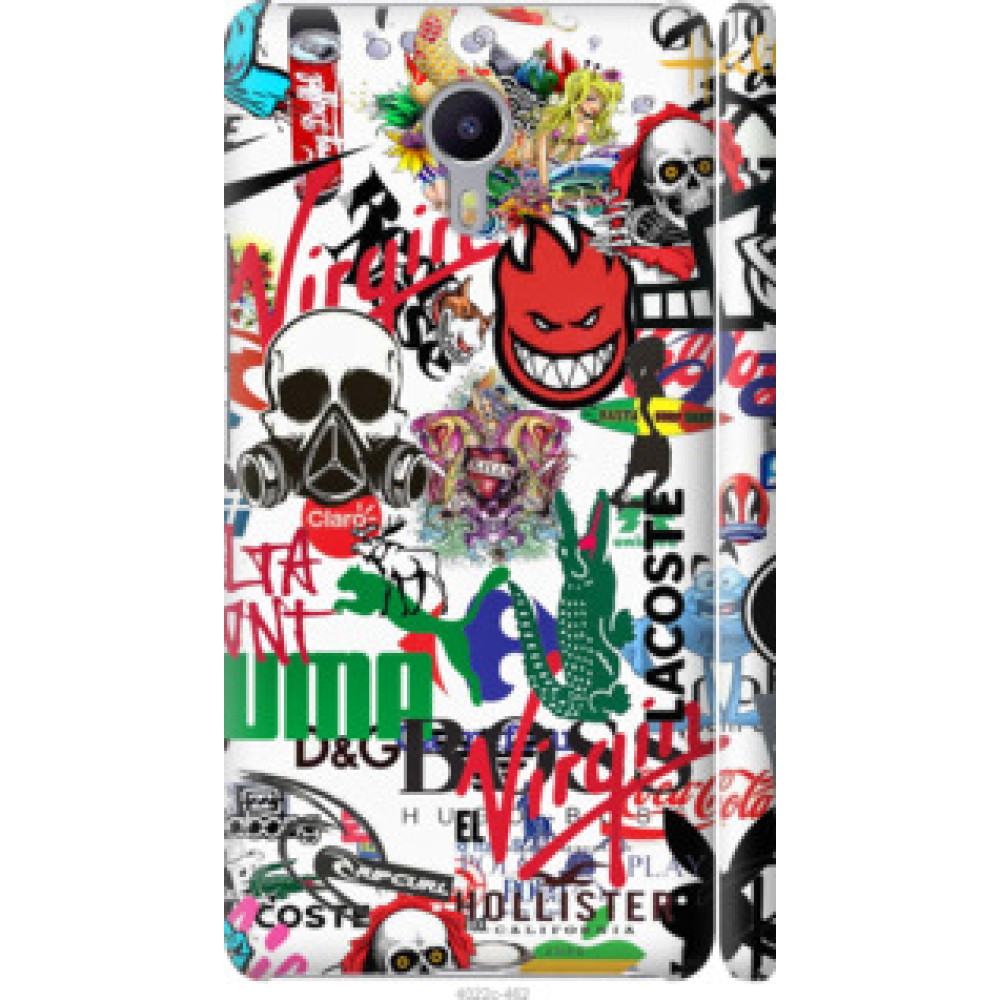 Чехол на Meizu M3 Max Many different logos (4022c-462)