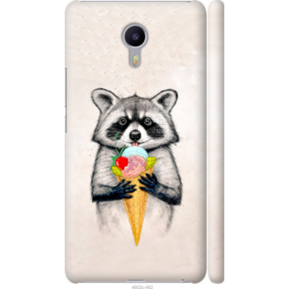 Чехол на Meizu M3 Max Енотик с мороженым (4602c-462)