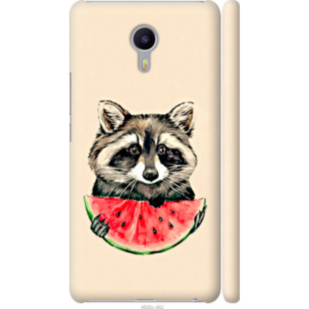 Чохол на Meizu M3 Max Енотик с арбузом (4605c-462)